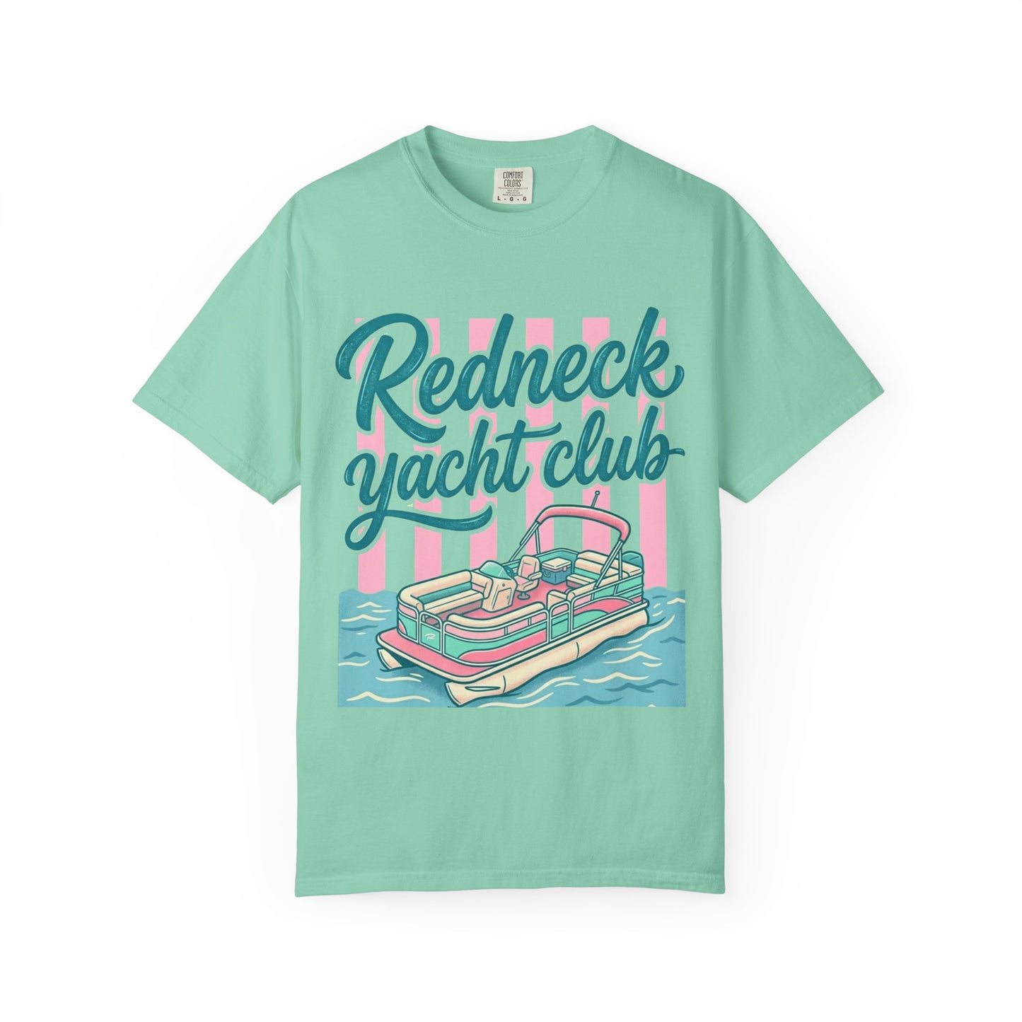 Redneck Yacht Club T-Shirt — Retro Pontoon Boat Graphic