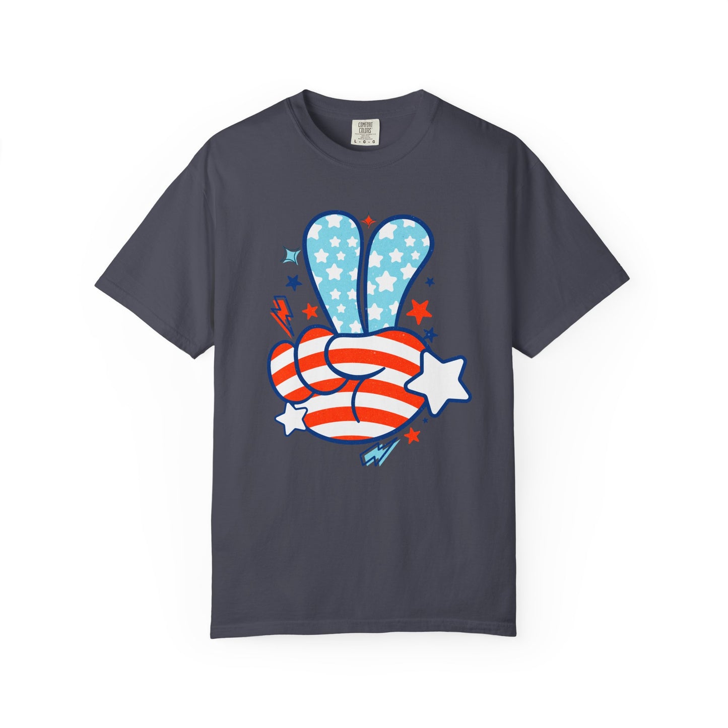 Patriotic Peace Sign T-Shirt — USA Flag Peace Graphic Tee