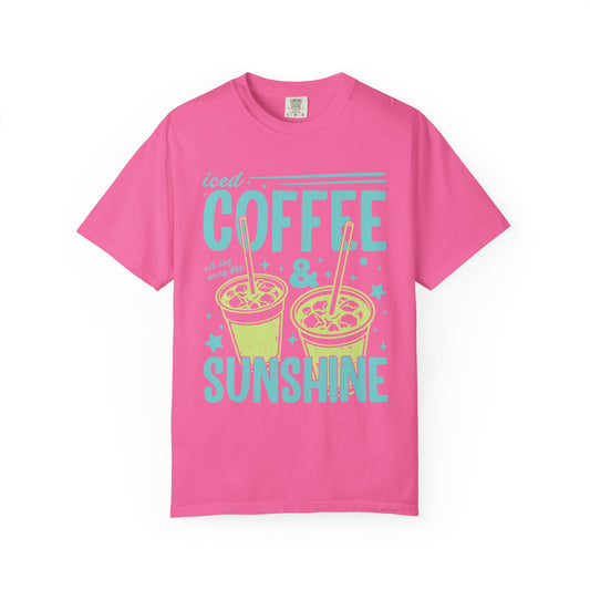 Iced Coffee & Sunshine T-Shirt β Bright Cute Summer Coffee Tee