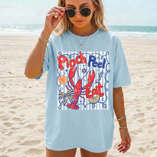 Lobster 'Pinch Peel Eat' Graphic T-Shirt