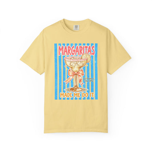 Margaritas Made Me Do It T-Shirt — Retro Cocktail Graphic Tee