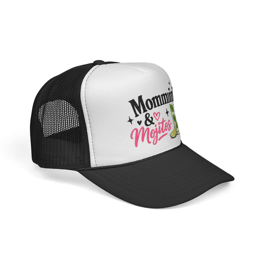 Mommin' & Mojitos Trucker Hat — Black